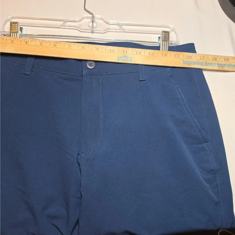 Under Armour Pants Mens 34X32 Navy Blue Performance Chino Golf Flat Front Logo